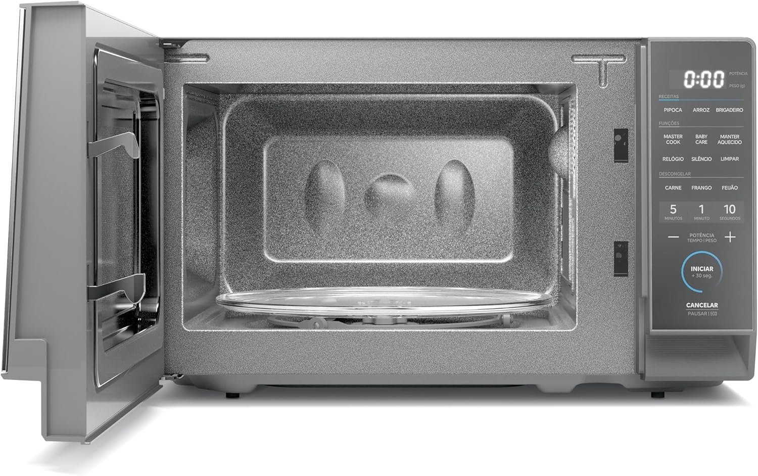 Micro-ondas 20L Prata Porta Espelhada MasterCook Midea 220V - Imagem 2