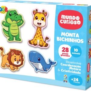 GGB Plast Brinquedo Educativo Monta Bichinhos 28 Peças