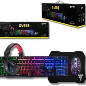 Combo GAMER 4 em 1 MTS, Nightmare • Mouse 4D – 3600 Dpi • Teclado RGB LED Rainbow Anti-Ghosting • Fone e Microfone Headset 45mW Stereo • Mousepad 290×250 • Quality Premium • Setup Gamer