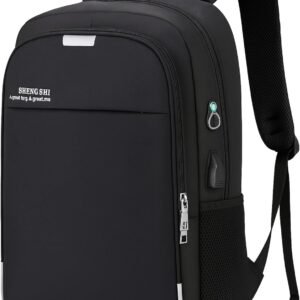 Mochila Executiva Unissex para Notebook até 15.6” – com Entrada USB e Passa-fio para fone – Ideal para Faculdade, Trabalho e Viagens – Antifurto, Reforçada e Confortável – Masculina e Feminina