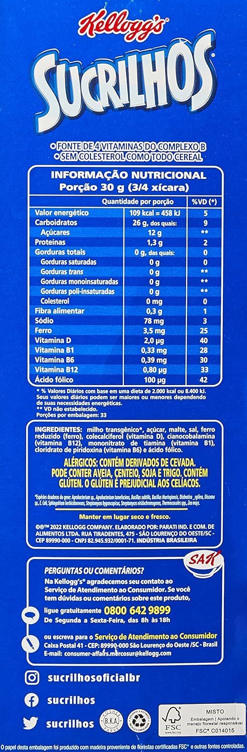 Cereal Sucrilhos® Original Kellogg's® 1kg - Imagem 3