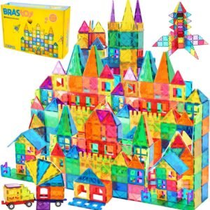 Brastoy Blocos de Montar Magnéticos Infantil Construção Brinquedo (130 Peças)