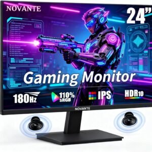 Monitor Gamer IPS 24 Polegadas, Full HD, 180Hz, 1ms, HDR400, G-SYNC, 250cd/m², Alto-falantes embutidos, Entradas HDMI/DisplayPort/USB/3.5mm