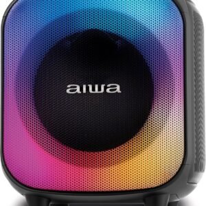 Caixa de Som PartyBox AIWA PB-07 Bluetooth 8H RGB USB TWS Preto