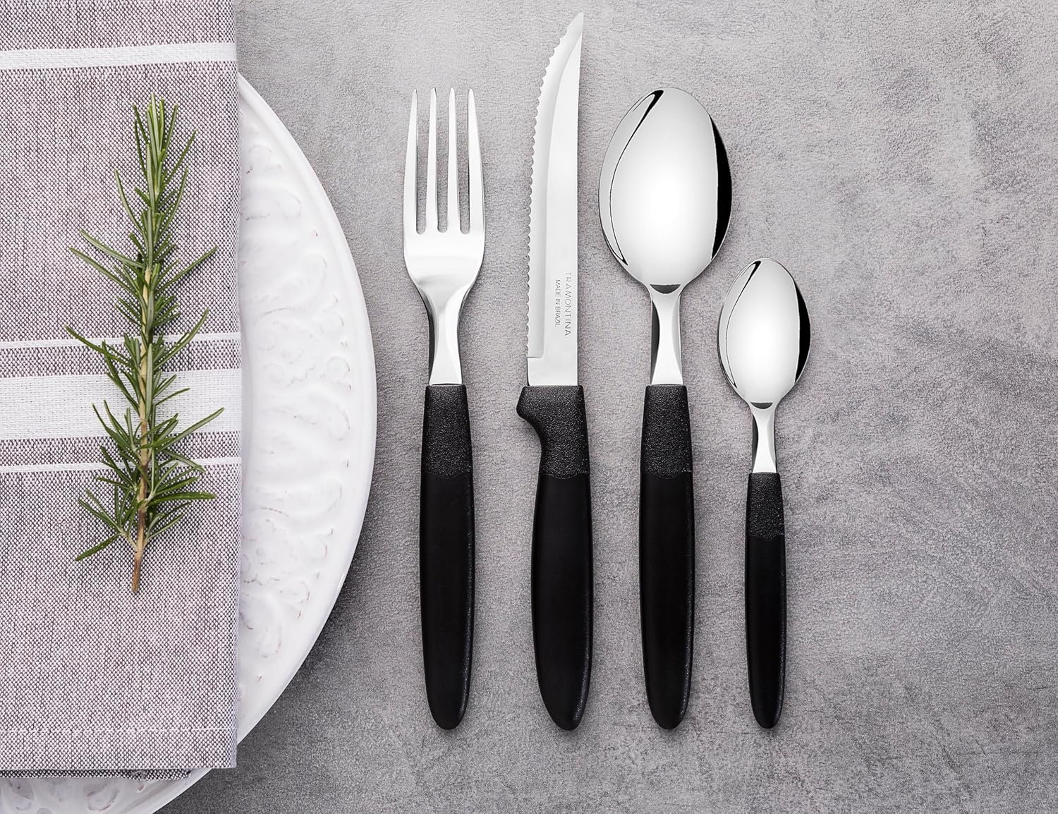 Faqueiro 24 Peças, Tramontina, Ipanema 23399091, Preto - Imagem 2