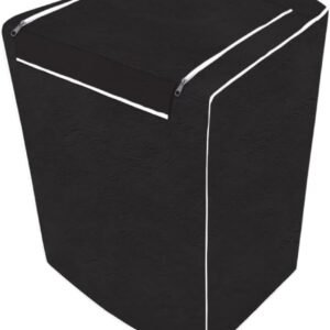 Capa Para Maquina De Lavar Brastemp Eletrolux Consul 12Kg 13Kg 14Kg 15Kg 16Kg 17Kg Impermeável Forrada Com Zíper Proteção UV Material Super Resistente E Perolizado de Alta Qualidade (PRETO, M)