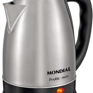 MONDIAL Chaleira Elétrica Pratic, Preto/Inox, 1200W, 220V – CE-06