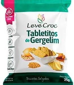 Biscoito salgado sem gluten Tabletitos de Gergelim 25g
