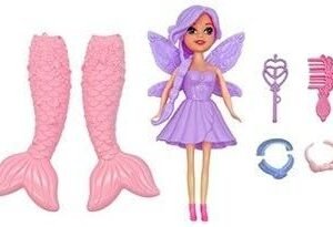 Boneca Abbie Fada Troca Sereia (Roxo)