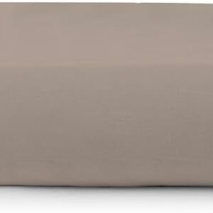 Lençol Avulso Superior Solteiro sem Elástico Sobre Lençol Percal 600 Fios Antiácaro, Anti-pilling com Toque Extra Macio (Bege, Solteiro)