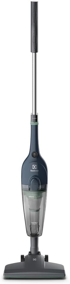 Aspirador pó vertical com fio portátil de mão 2 em 1 1450W cabo 5m capacidade 1,6L filtro HEPA Electrolux STK14 Azul Denim 127v