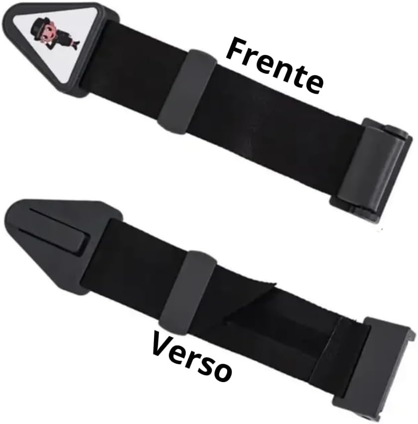 Ajustador de Cinto de Segurança Infantil Premium Regulagem Confortável Protetor de Pescoço e Ombro Universal Preto Passeio Viagem - Imagem 6