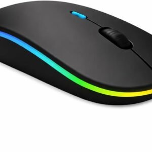 Mouse Sem Fio Recarregável Bluetooth e USB 2.4G, Silencioso RGB, DPI Ajustável, Ergonômico – Compatível com Notebook, PC, Mac e Smart TV Mouse Sem Fio Recarregável Bluetooth e USB 2.4G, Silencioso RGB, DPI Ajustável, Ergonômico – Compatível com Notebook, PC, Mac e Smart TV