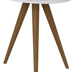 Mod Retro Mesa Circular 1006 Be Life Branco/Carrara 450X515X450 mm