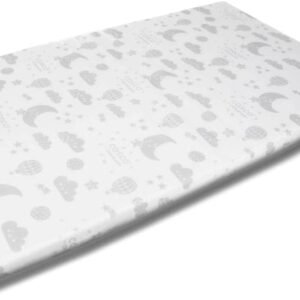 Cosco Kids, Colchonete para Berço, TAM 3 (101x66x4), Branco Estampado