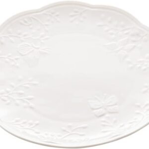 LYOR – Prato Raso de Porcelana New Bone Butterfly Flower 26,5cm x 27cm x 2,5cm