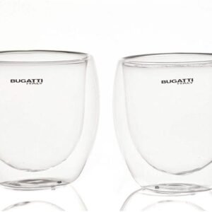 Conjunto 2 Copos de Café Chá de Parede Dupla 250ml Bugatti