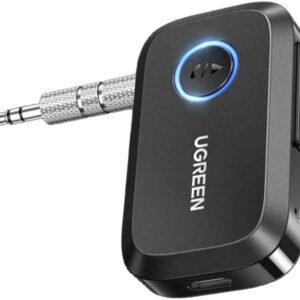 Adaptador Receptor Bluetooth 5.3 para Carro Áudio Sem Fio Conexão Estável Compacto Design Elegante Preto Compatível com Diversos Dispositivos MPOWER