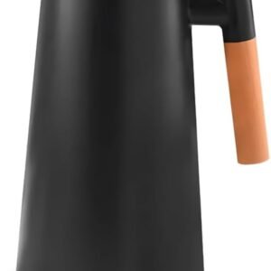 Garrafa Térmica 1L Preto Design Elegante com Cabo de Madeira para Café Chá e Bebidas Quentes Mesa Posta Premium