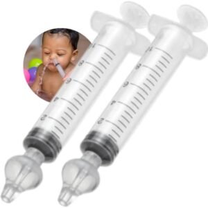 Kit Lavagem Nasal Bebê com 2 Seringas com Ponta de Silicone – Limpeza Nasal Infantil com Seringa – Limpeza Nasal Manual, Lavagem do Nariz para Bebês – Shop100