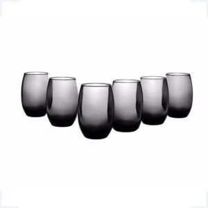 NADIR FIGUEIREDO Jogo De Copos Aruba Long Drink 475ml Cinza 6 Peças Sm Aruba Fumê