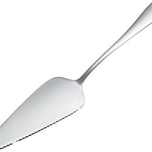 Espátula para Bolo e Torta, Aço Inox, Utensílio de Servir Gourmet Com Corte Serrilhado (Prata)