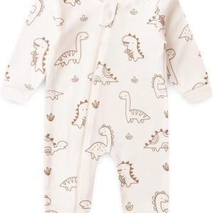 Macacão Bebê sem Pé com Zíper Suedine Estampado (RN/P/M/G/1)