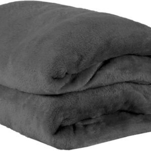Cobertor Casal Manta Microfibra Fleece 01 Peça Chumbo