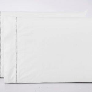 Kit 2 Fronhas Avulsas Percal 400 Fios Ponto Palito 100% Algodão (White)