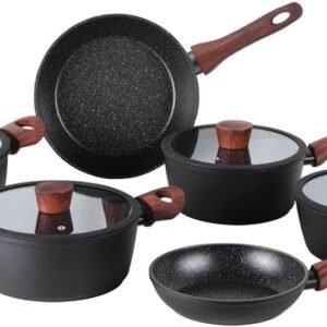 Brinox – Jogo de Panelas Revestimento Cerâmico Antiaderente Ceramic Life Sirius 6 Peças com Fundo de Indução – Preto