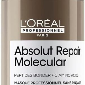 L’Oréal Professionnel Leave-in Absolut Repair Molecular, Repara e Restaura a Força, Protege Contra o Calor, Textura Cremosa, Sem Enxague, Para Todos os Tipos de Cabelos Danificados, SERIE EXPERT, 100ml