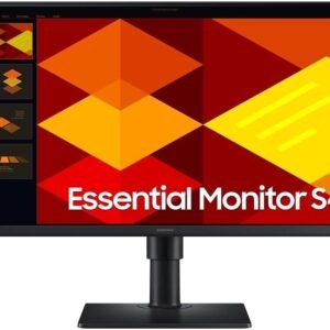 Monitor Samsung 24″, FHD, ajuste de altura, 100Hz, USB Hub, Display Port, HDMI, Preto, S4
