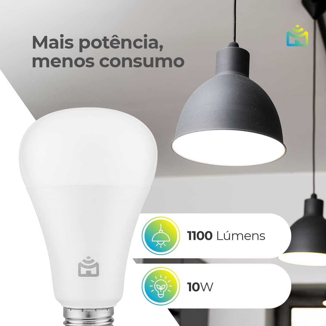 Smart Lâmpada Wi-Fi RGB LED 10W, Cores Mais Vibrantes (até 16 milhões de combinações), Branco Quente e Frio, 1100 Lúmens, Bivolt, Positivo Casa Inteligente, Compatível c/Alexa e Google Assistente - Imagem 7