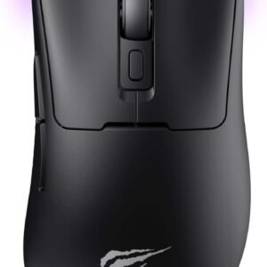 Havit Mouse Gamer Tri-Mode MS966SE Black, Sem Fio e Com Fio, USB, Bluetooth, Wireless 2.4GHz, RGB, 7 Botões, 800-1600-2400-3200-600-10000 DPI, Preto