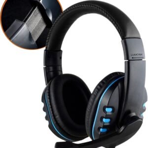 Headset Gamer com Fio Microfone Entrada P3 Fone de Ouvido Anti Ruído – Headphone Compatível com Xbox One, PS4, PS5 e PC Controlador de volume – LUMORIX LAR