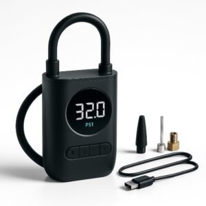 Compressor de Ar Portátil Digital, 150 PSI, Inflador Recarregável, 4000mAh, com Luz de LED, para Carros, Motos e Bicicletas Compressor de Ar Portátil Digital, 150 PSI, Inflador Recarregável, 4000mAh, com Luz de LED, para Carros, Motos e Bicicletas