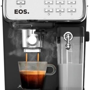 Cafeteira Espresso 3 em 1 EOS Prepara Espresso, Latte e Cappuccino com 20 Bar de Pressão Inox ECF07EC 110V