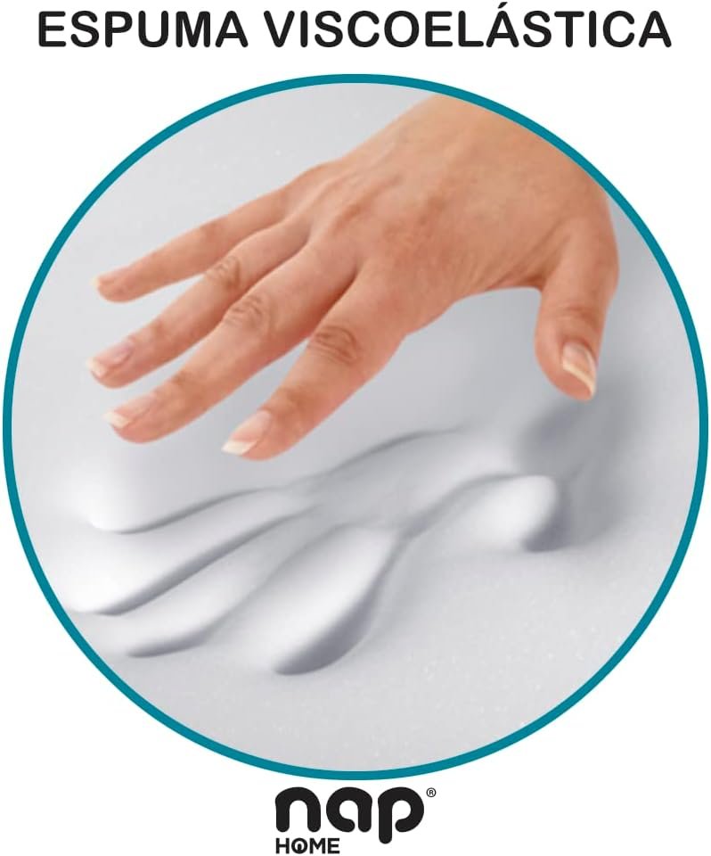 Nap Travesseiro Nasa Ortopédico Cervical Comfort Viscoelástico D40 Espuma YellowTec Premium Capa Super Plush Hipoalergênico para fronha 50x70cm - Branco - Imagem 7