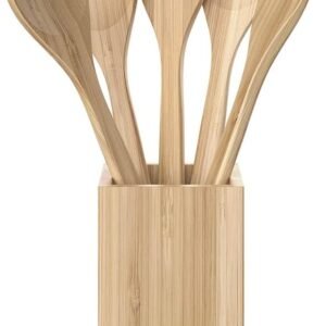 Conjunto de Utensílios de Bambu de 06 Peças