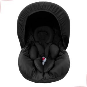 Kit 5 peças para bebê conforto Capa Protetor Cinto Capota Redutor 0-13 kg Galzerano Cosco Burigotto (Preto)