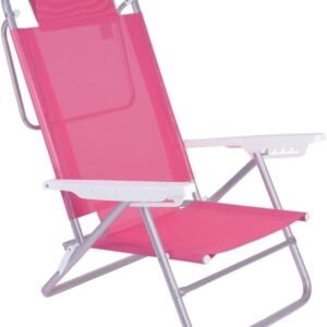 Mor – Cadeira Reclinável Alumínio 6 Posições Summer Pink