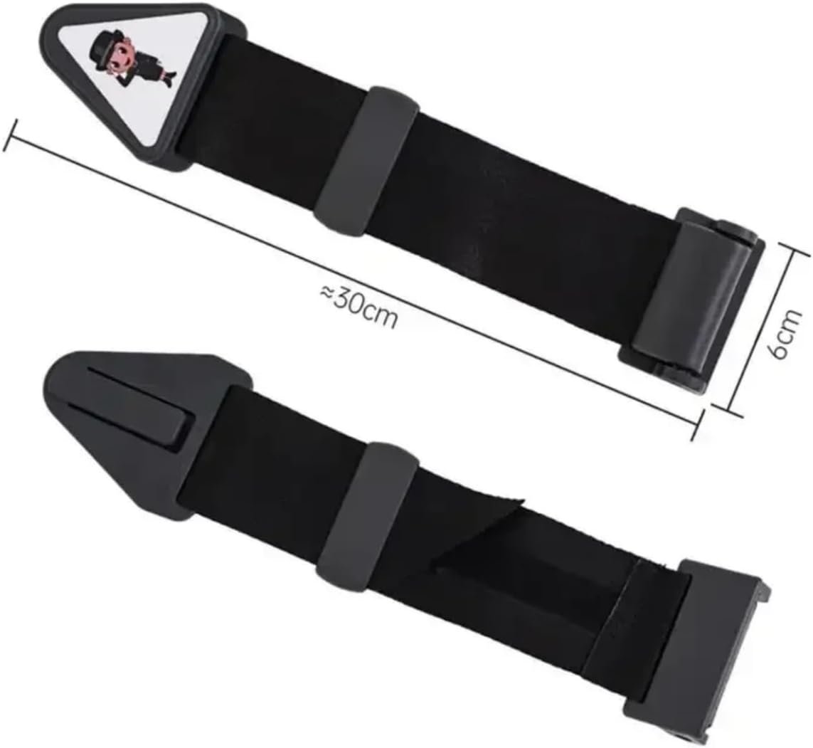 Ajustador de Cinto de Segurança Infantil Premium Regulagem Confortável Protetor de Pescoço e Ombro Universal Preto Passeio Viagem - Imagem 3