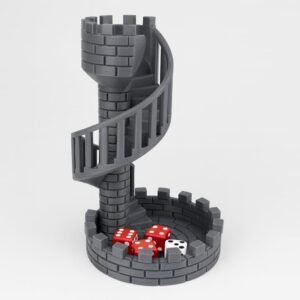 Torre de Dados RPG Medieval 3D, Dice Tower para D&D, Jogos de Tabuleiro, Castelo, Dugeons, Games, Diversão, Rolagem Segura, D4, D6, D8, D10, D12, D20, Role Play Game