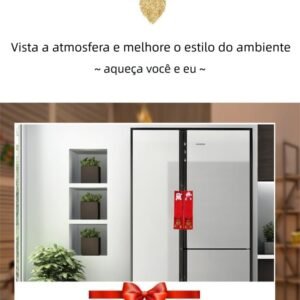 Conjunto de 4 peças de decoração de Natal, , capa de alças de substituição de geladeira para, Decoração de cozinha de Natal,decoração de casa interna，enfeites de Natal
