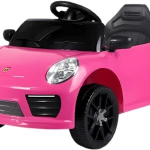 Carro Elétrico 12V de Passeio Infantil com Luz Som e Controle Remoto (Rosa)