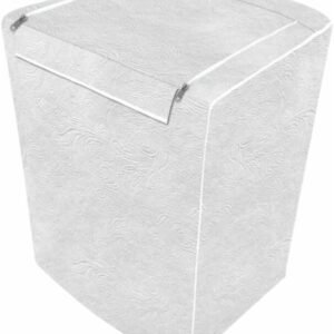 Capa Para Maquina De Lavar Brastemp Eletrolux Consul 12Kg 13Kg 14Kg 15Kg 16Kg 17Kg Impermeável Forrada Com Zíper Proteção UV Material Super Resistente E Perolizado de Alta Qualidade (BRANCO, M)