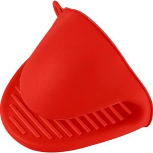 Luva de Silicone Térmica Para Forno Proteção Contra Calor Design Ergonômico (Vermelho)