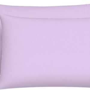 Fronhas de Algodão Percal 300 Fios Com Ponto Palito e Envelope Interno (2, Lilás)