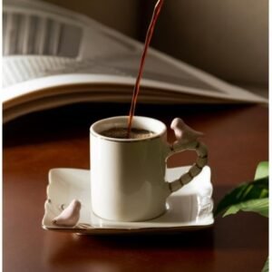 WOLFF – Conjunto 6 Xícaras de Café de Porcelana Birds Design Plate Branco 80ml WOLFF – Conjunto 6 Xícaras de Café de Porcelana Birds Design Plate Branco 80ml