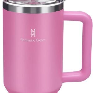 Copo Térmico de Viagem 1,18L com Canudo, Tampa e Alça – Garrafa de Aço Inoxidável de Dupla Camada a Vácuo, Manutenção de Temperatura para Café, Água e Chá (Rosa Escuro) Copo Térmico de Viagem 1,18L com Canudo, Tampa e Alça – Garrafa de Aço Inoxidável de Dupla Camada a Vácuo, Manutenção de Temperatura para Café, Água e Chá (Rosa Escuro)